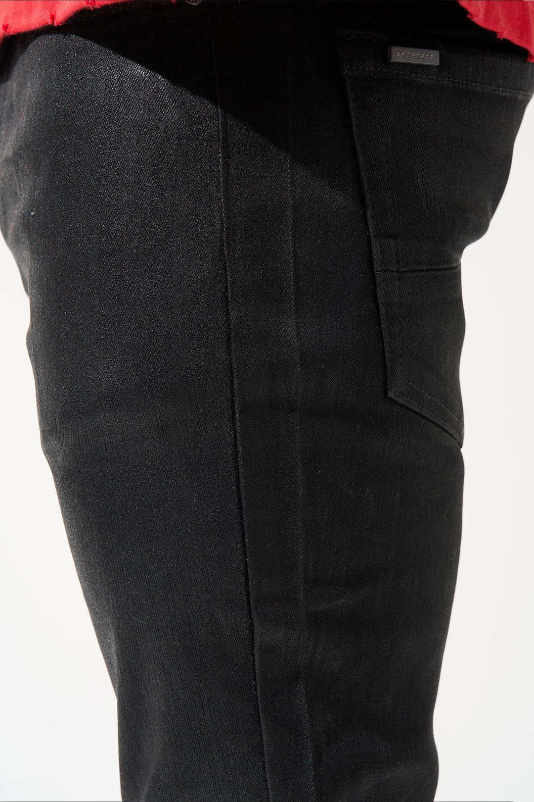 ONYX Jeans COATED BLACK
