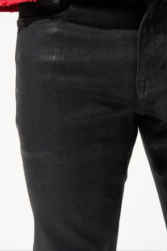 ONYX Jeans COATED BLACK