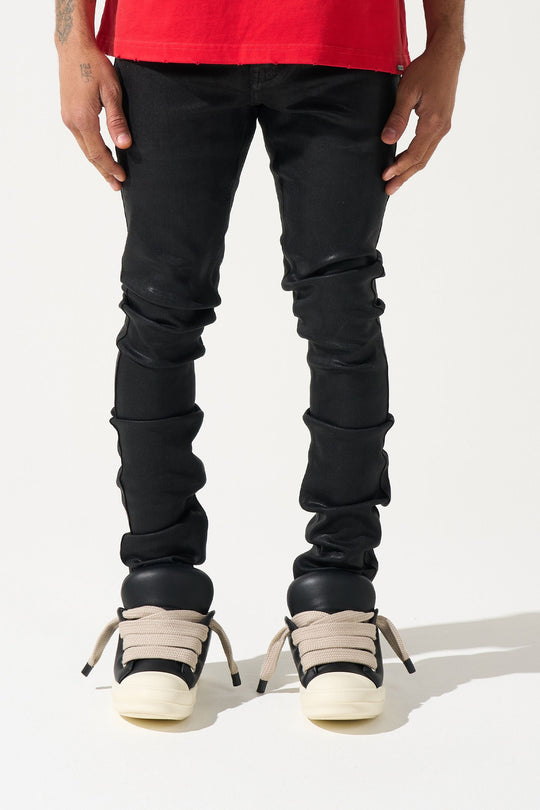 ONYX Jeans COATED BLACK