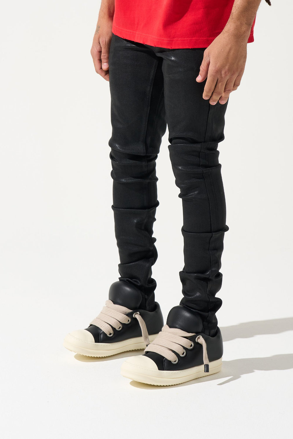ONYX Jeans COATED BLACK
