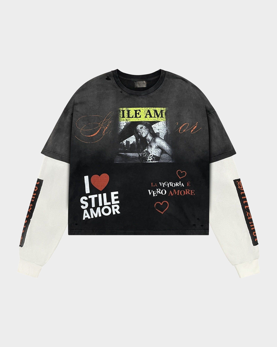 LA Victorial Longsleeve (Black/White)