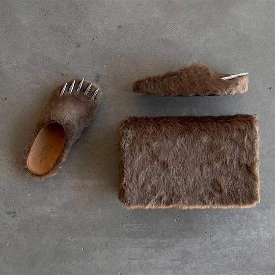 Bear Claw Brown Mules