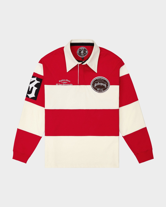 Classic Field Rugby Shirt (Off White/Red)