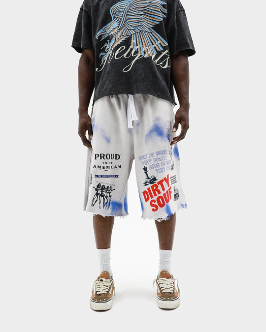Dirty Souf Shorts (Sky Wash)