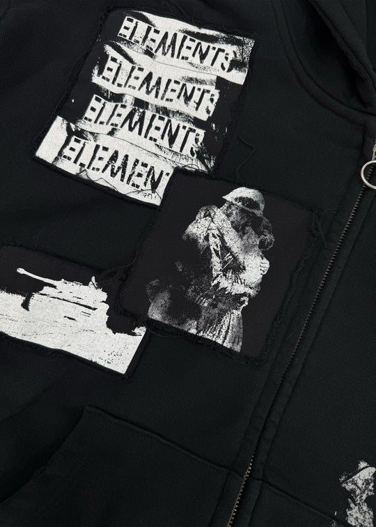 Trenches Zip Hoodie (Black)
