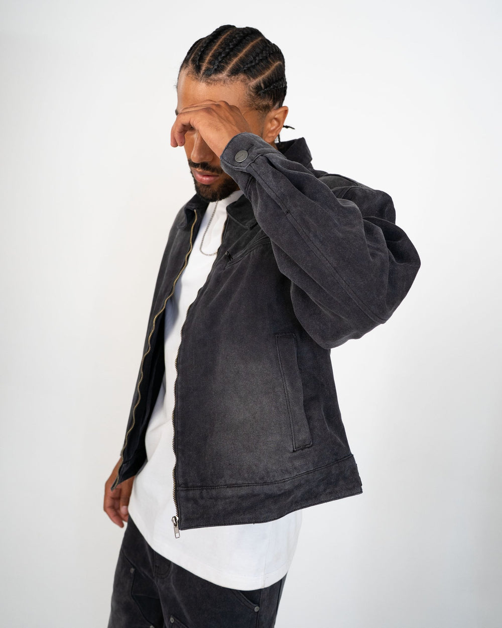 Vintage Workwear Jacket (Black)