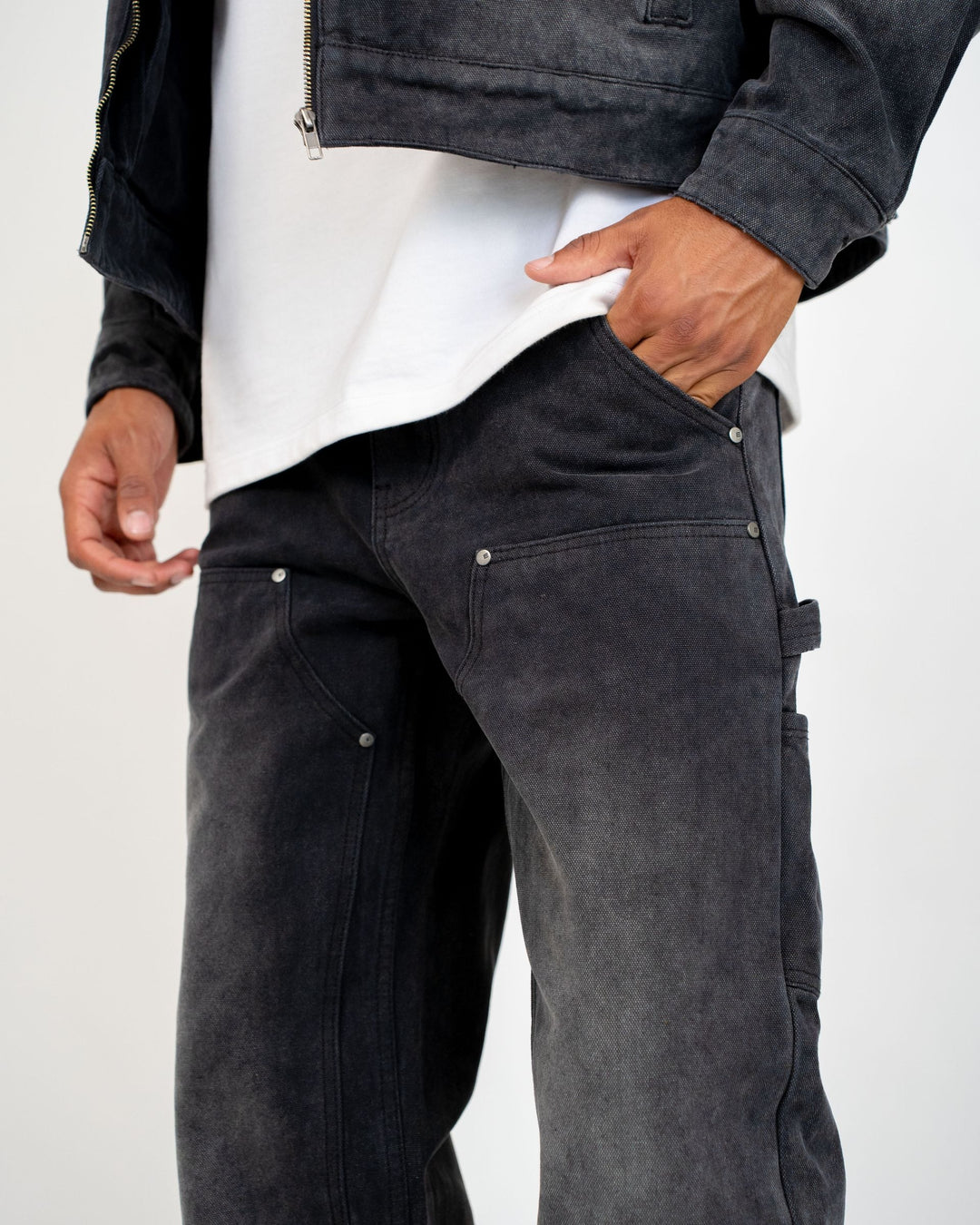 Vintage Double Knee Pants (Black)