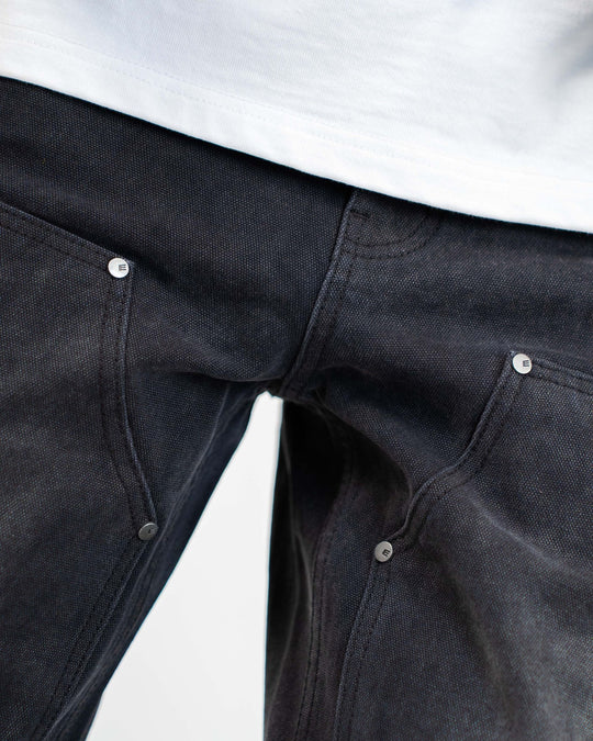 Vintage Double Knee Pants (Black)