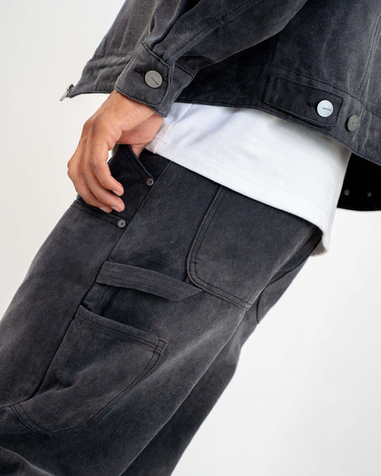 Vintage Double Knee Pants (Black)