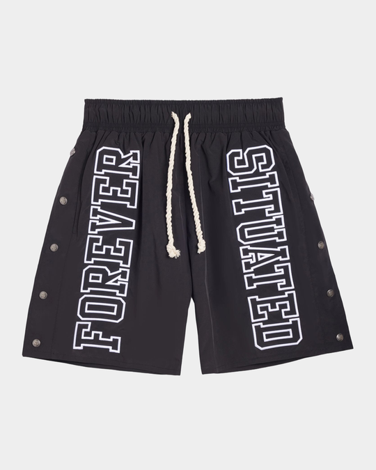 FS Nylon Track Shorts - Black