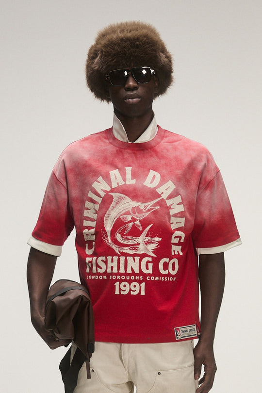 Fishing Company Tee (Washed Red)