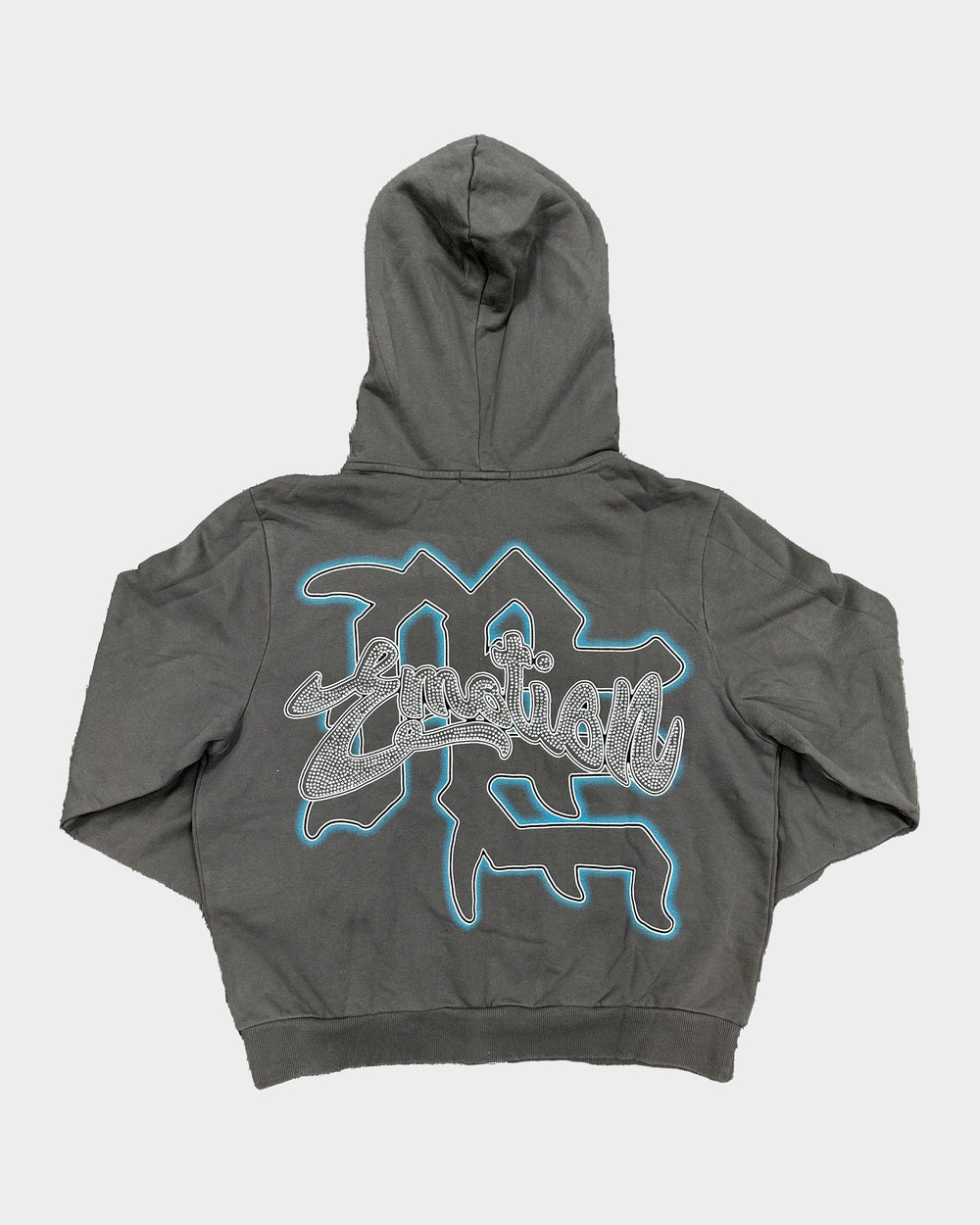 Grey Rhinestone Hoodie