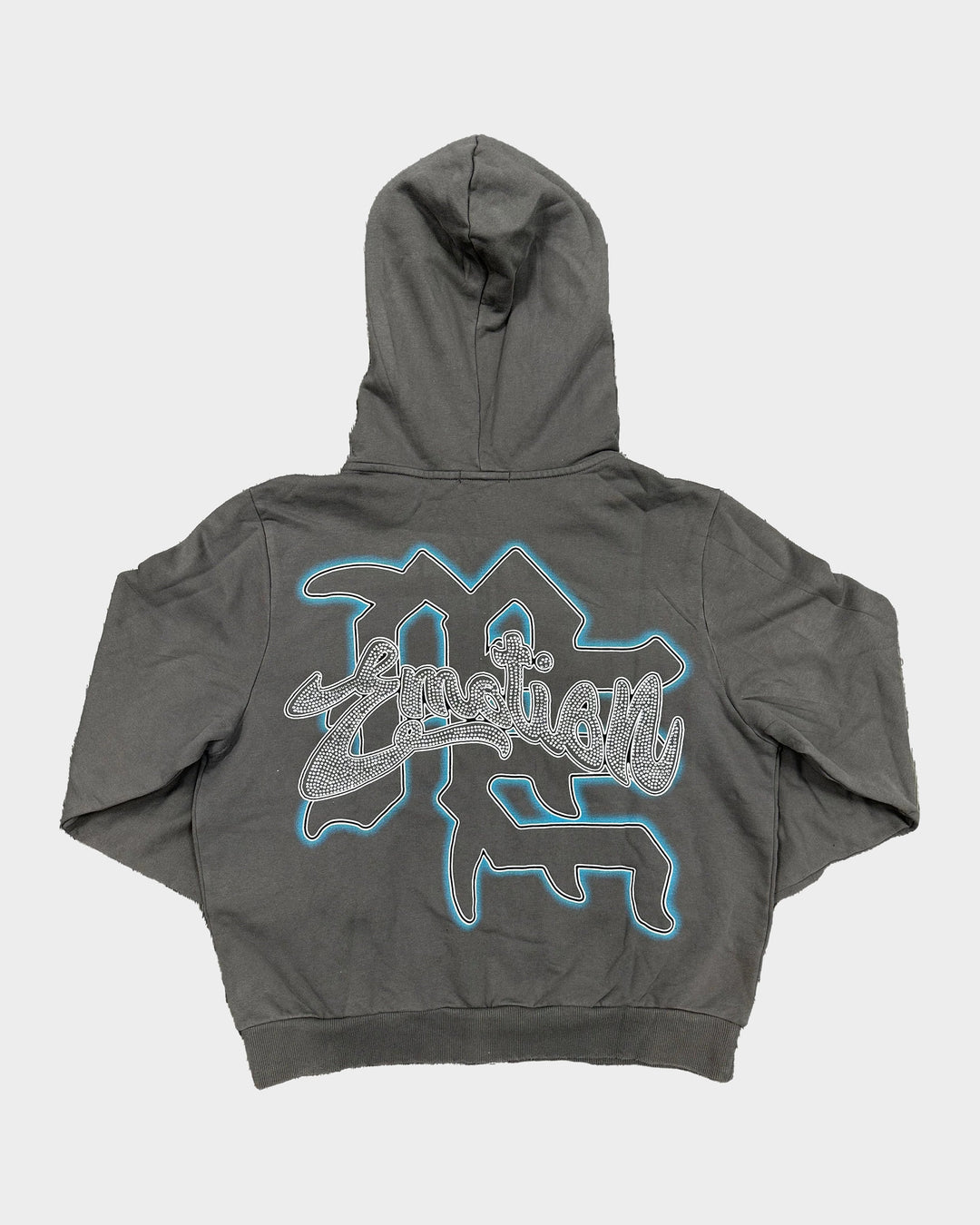 Grey Rhinestone Hoodie