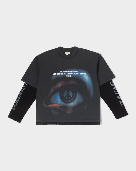 Joisted Layered LS Knit Tee (Jet Set)