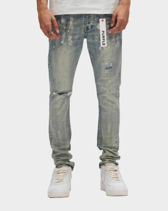 Light Indigo Paint Blowout Jeans