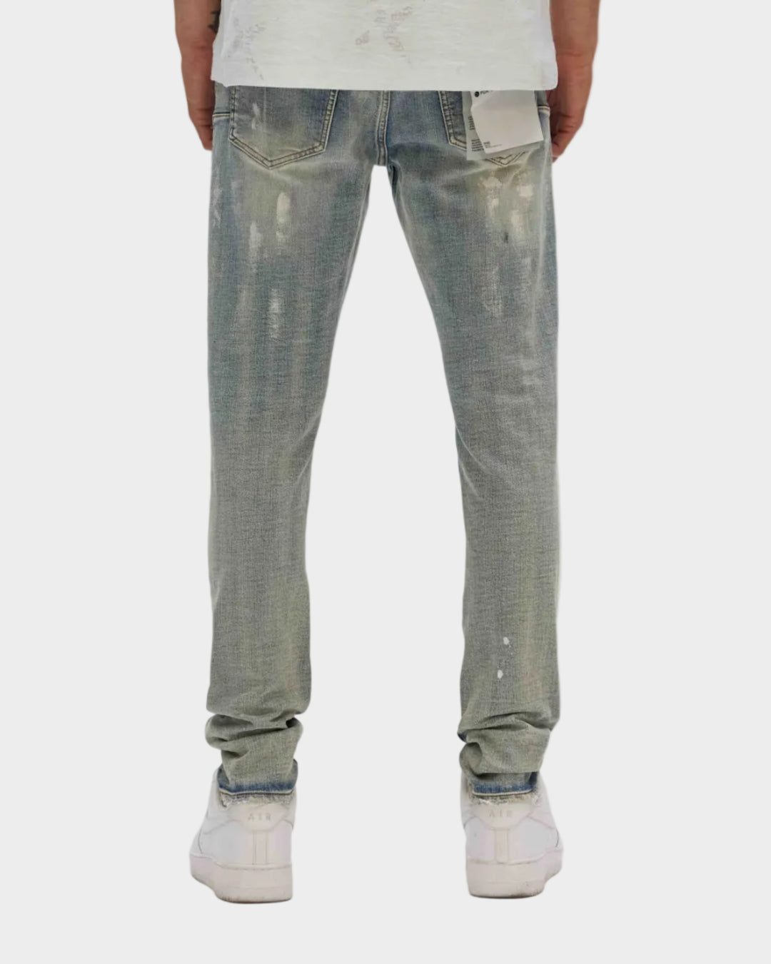 Light Indigo Paint Blowout Jeans