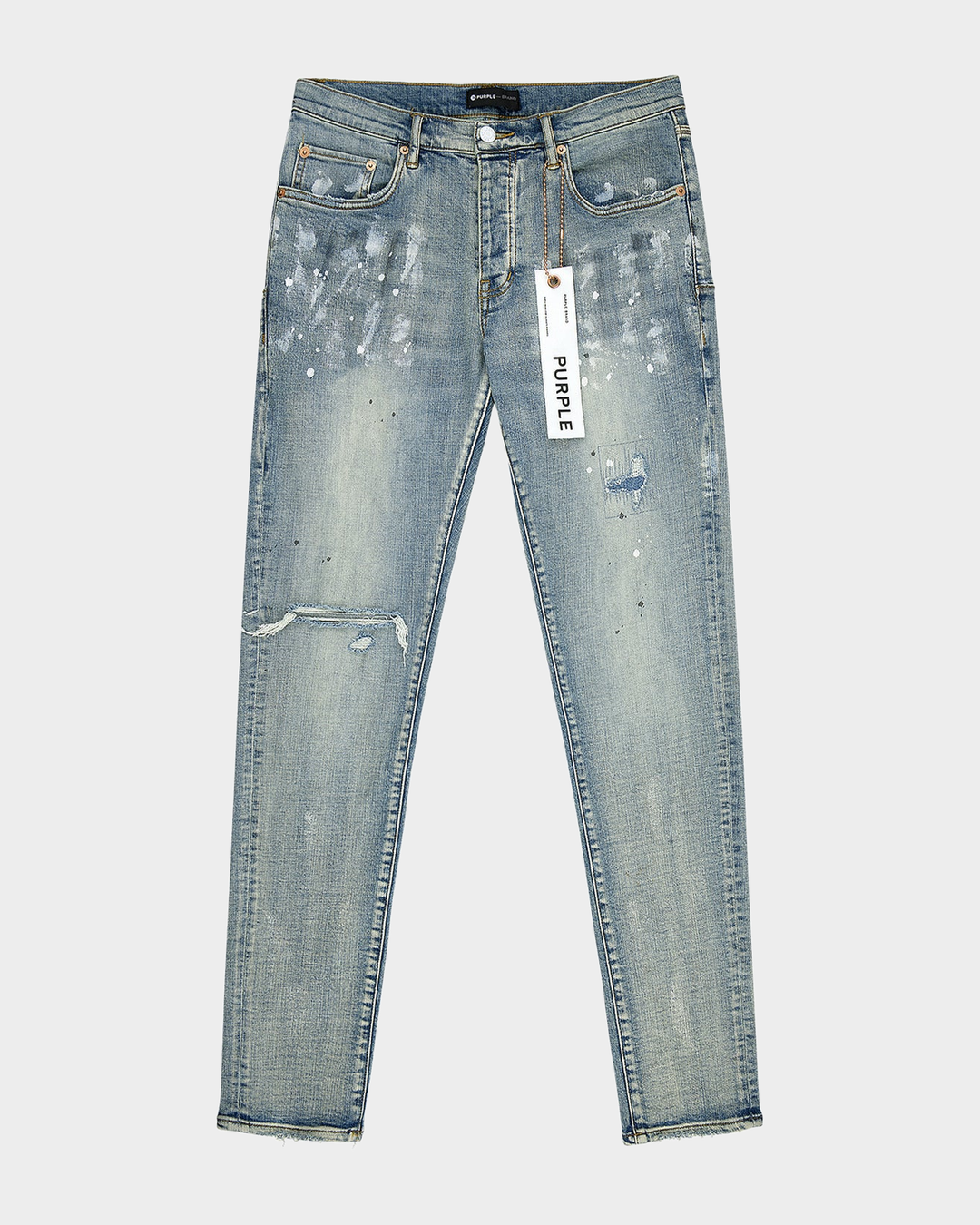 Light Indigo Paint Blowout Jeans