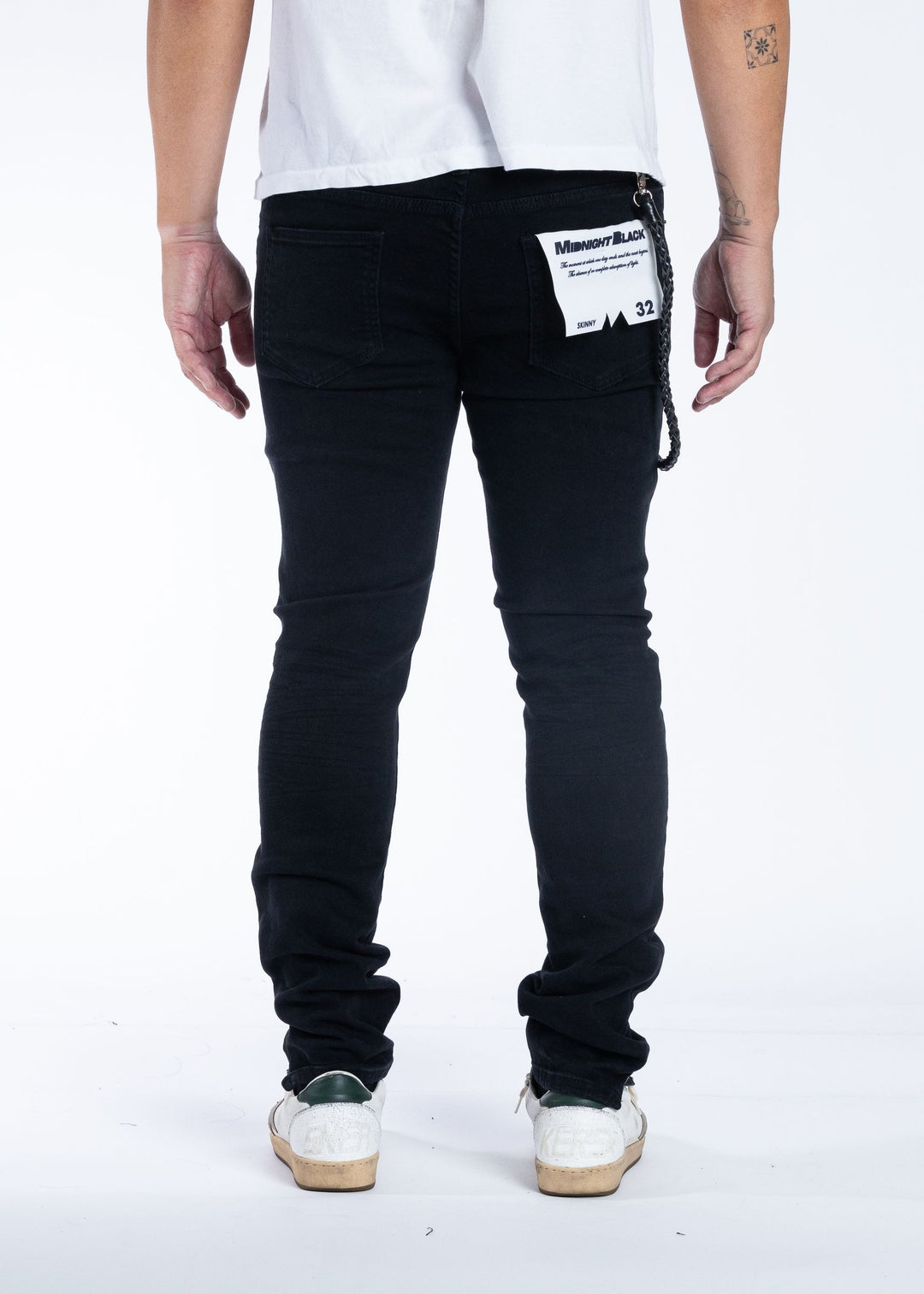 Skinny Distressed Jeans (Black)