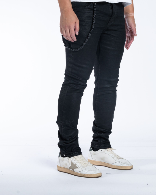 Skinny Wax Jeans (Black Wax)