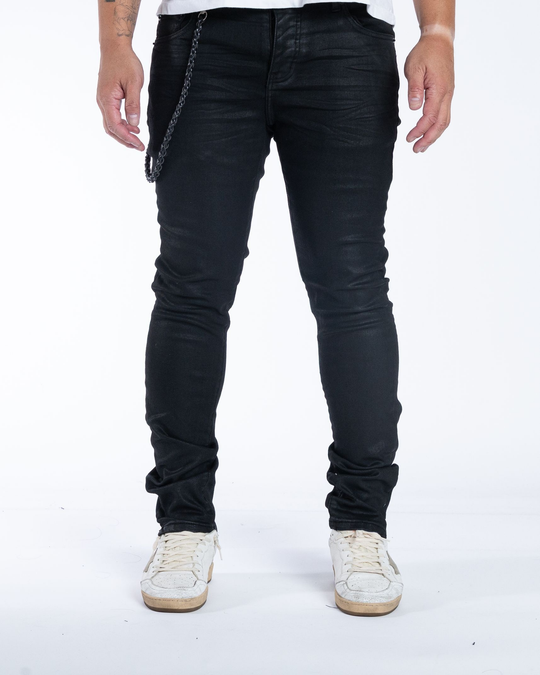 Skinny Wax Jeans (Black Wax)