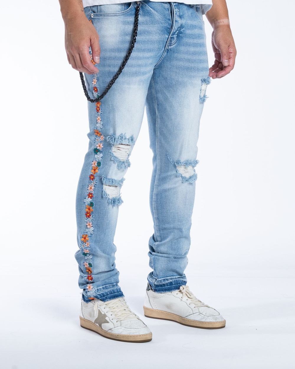 Flower Denim (Light Wash)