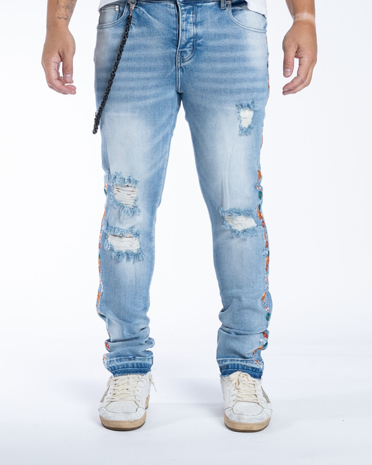 Flower Denim (Light Wash)