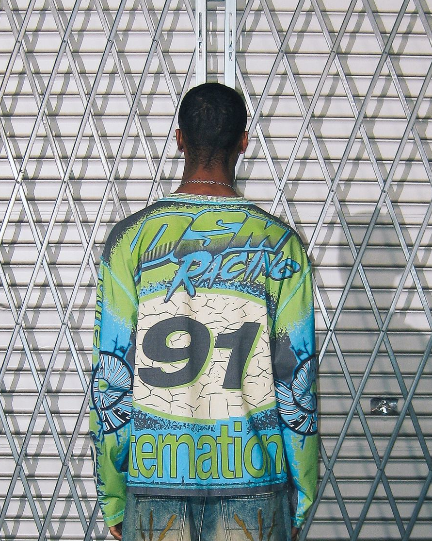 MX Racing Jersey (Black/Blue/Green)
