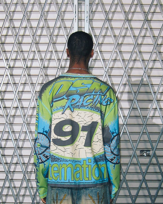MX Racing Jersey (Black/Blue/Green)