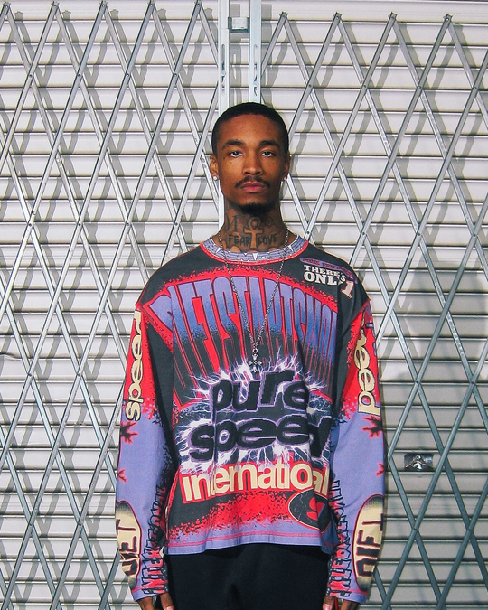MX Racing Jersey (Black/Red/Purple)