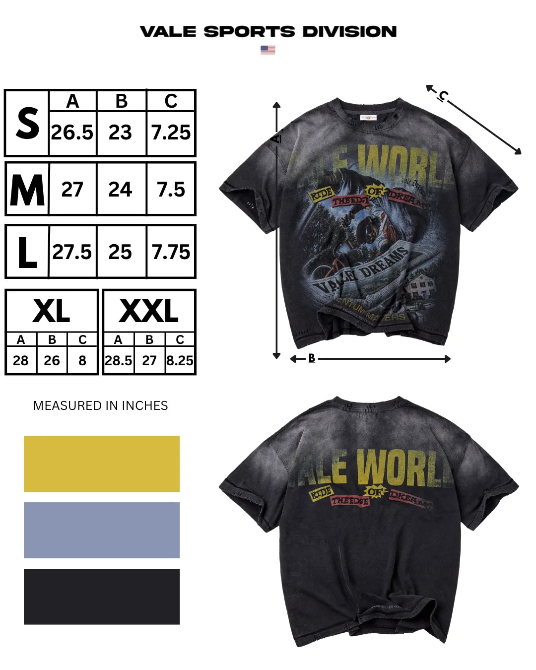 Vale Newspaper Tee - Black