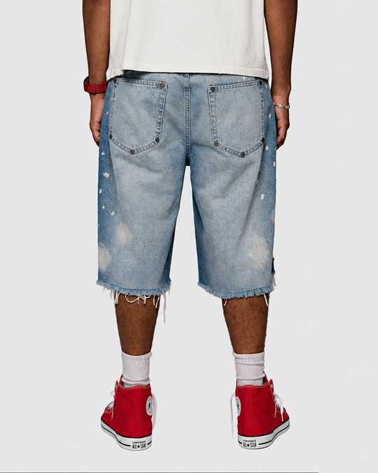 Nomad Studded Denim Shorts (Blue)