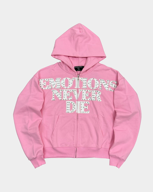 Pink END Rhinestone Hoodie