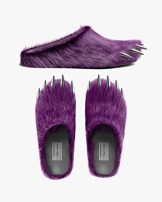 Bear Claw Purple Mules