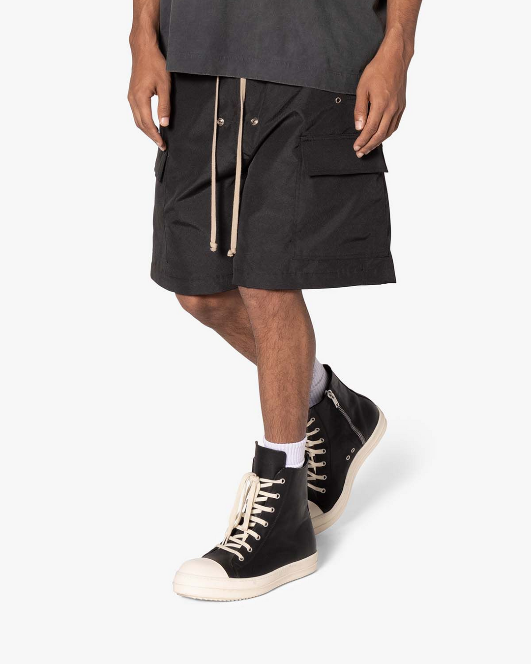 Rave Double Cargo Shorts - Black
