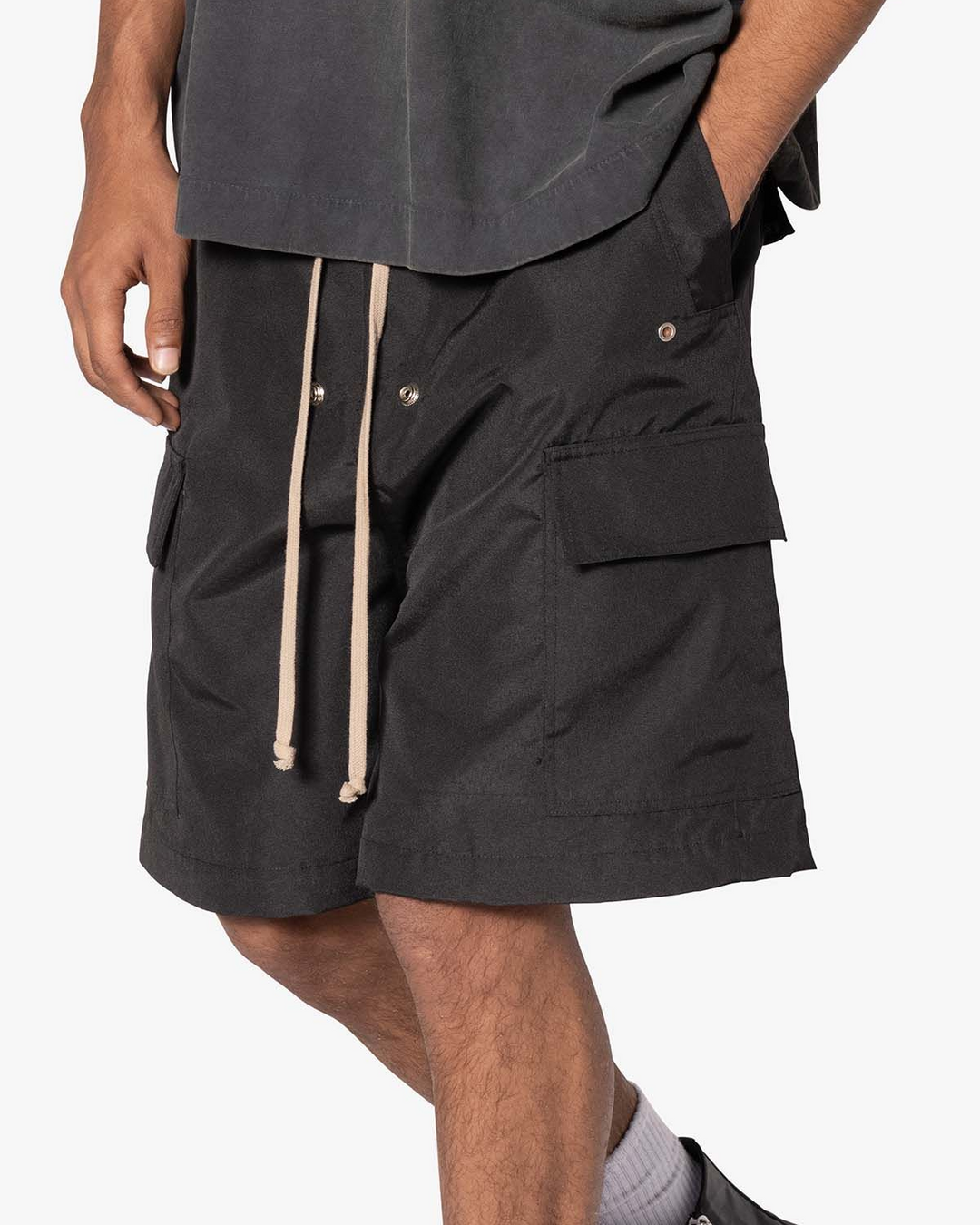 Rave Double Cargo Shorts - Black