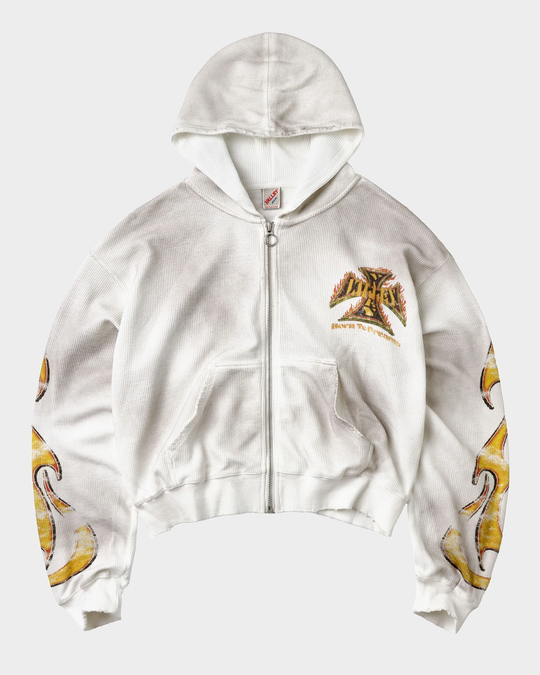 Vale Forever Reborn Waffle Zip Up (White)