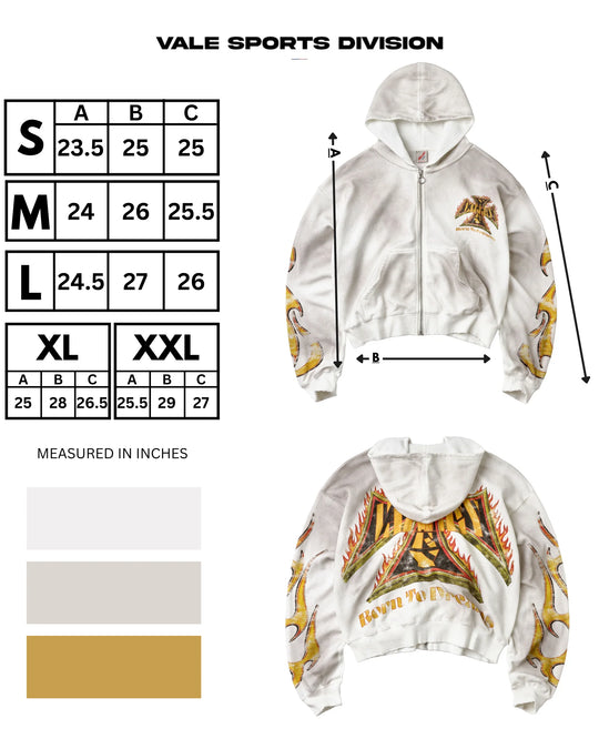Vale Forever Reborn Waffle Zip Up (White)
