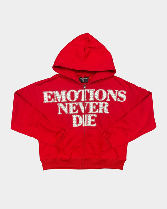 Red END Rhinestone Hoodie