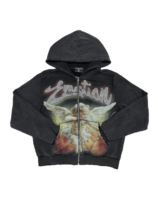 Rhinestone Hoodie (Black)