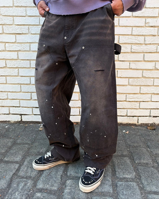 Ripstop Double Knee Pants (Black Wash)