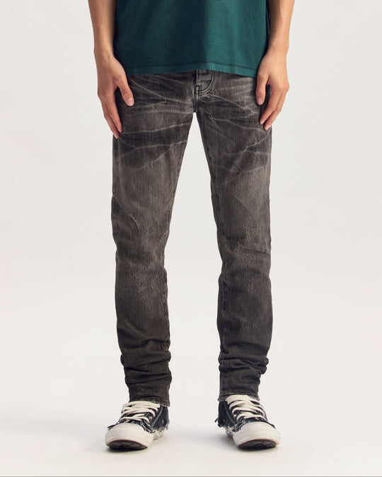 Skinny Tacking Jeans (Washed Black)