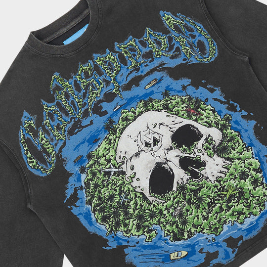 Skull Island II LS Tee NG (Black Wash)