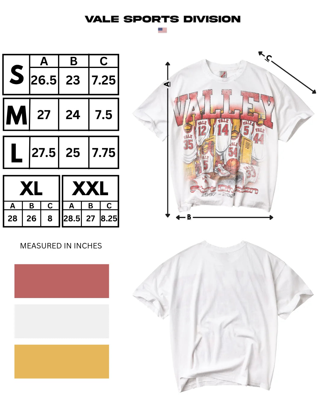 Vale Bleachers Tee (White)