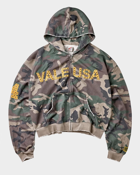 Vale Forever Camo Zip Up Hoodie