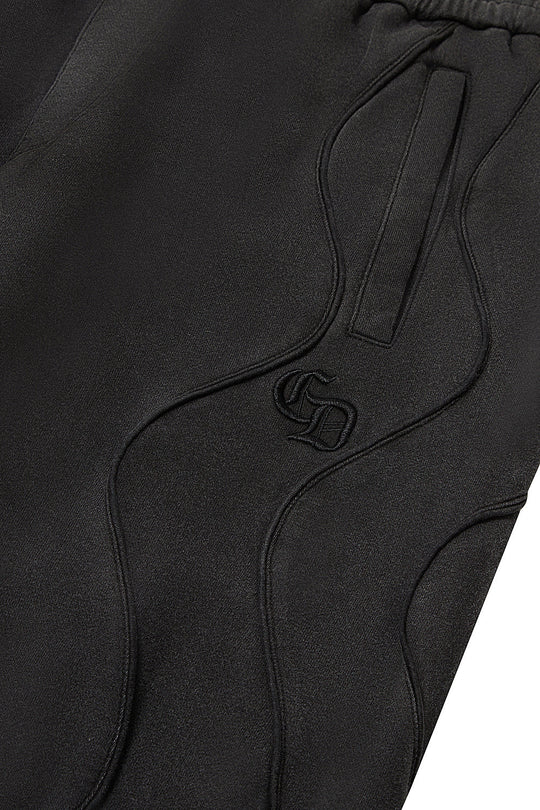 Wavy Seam Training Bottom (Washed Black)