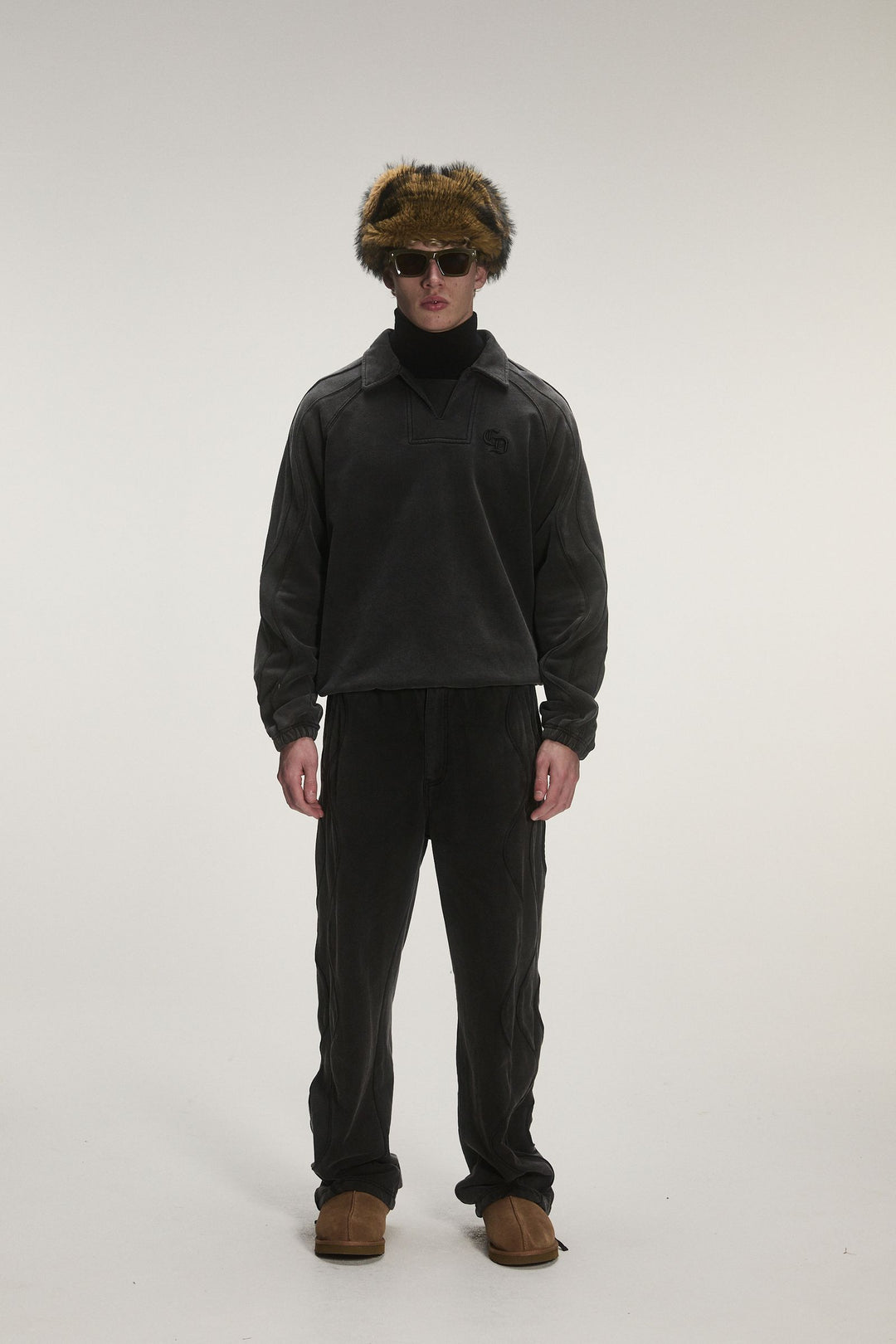 Wavy Seam Training Bottom (Washed Black)