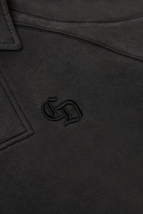 Wavy Seam Training Top (Washed Black)
