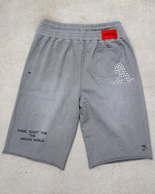 Wrong World 3/4 Shorts (Grey)